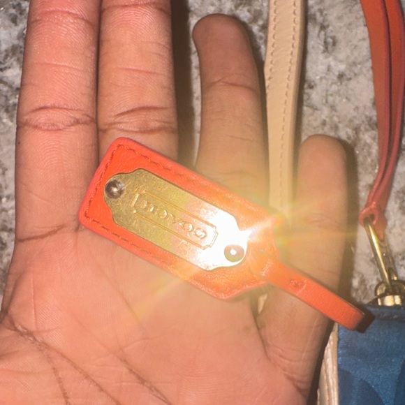 Coach Teal and Tan Mini Bag - Picture 5 of 6